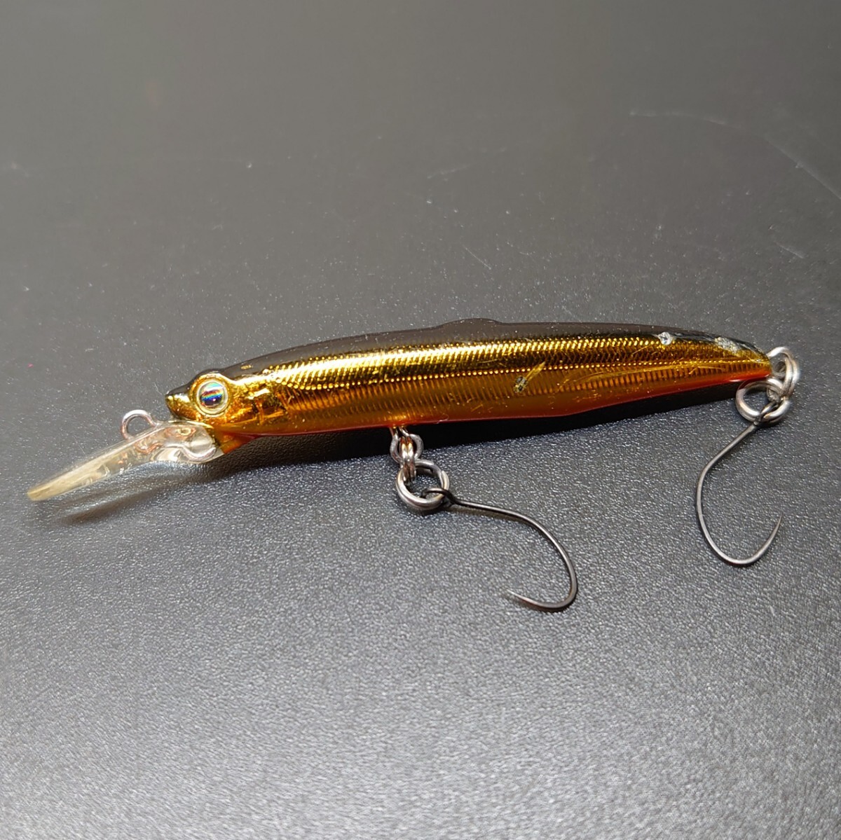 【定形外120円】バスデイ シュガーミノースリム リジッド 55 クロキン系 Bassday SUGAR MINNOW SLIM LIGID 55_画像1