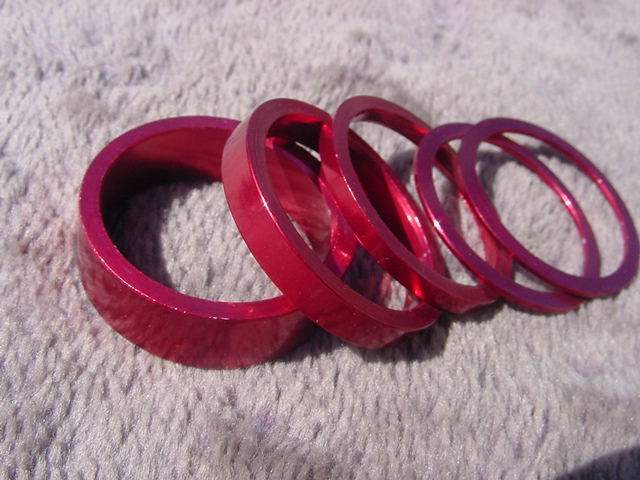 Headset Spacer OS 1/3/5/10㎜ RED 未使用品_画像2