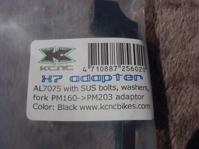 KCNC X7 CNC 超軽量DISC BRAKE ADAPTERS PM160-PM203 BK 新品未使用の画像7