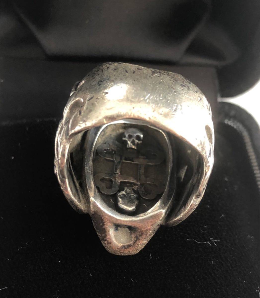  очень редкий редкий обычная цена 54600 иен NUMBER NINE × Magical Design Skull to соперник кольцо 17 номер серебряный 950 Number Nine magical дизайн 