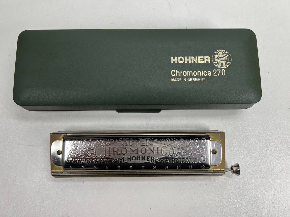 HOHNER ホーナー Super Chromonica 270 クロマチックハーモニカ 12穴 木製ボディ ジャンク_画像1