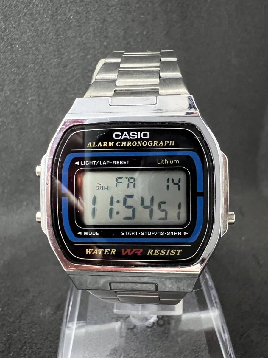 CASIO カシオ A164W WATER WR RESIST アラーム クロノグラフ クオーツ デジタル 腕時計 稼働品の画像2