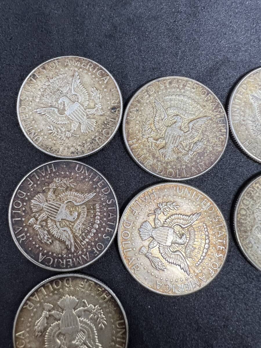 アメリカ コイン リバティ 7枚セット ハーフダラー アメリカ合衆国 50セント銀貨 ケネディ 約85gの画像6