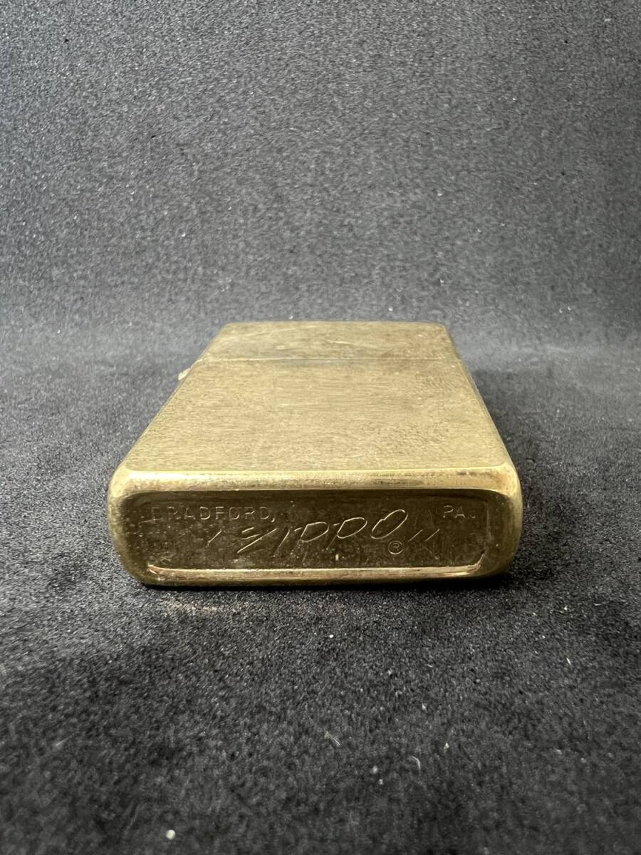 ZIPPO ジッポ ライター ブラス 斜めロゴ 斜体 ジャンク_画像5