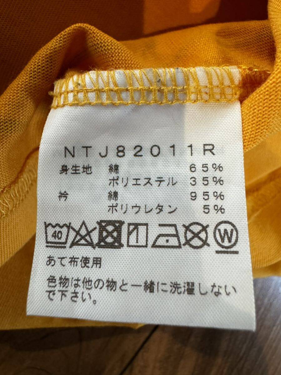 THE NORTH FACE ノースフェイス ロンT 長袖 知床限定　150cm ジュニア　子供　Tシャツ 黄色　美品_画像6