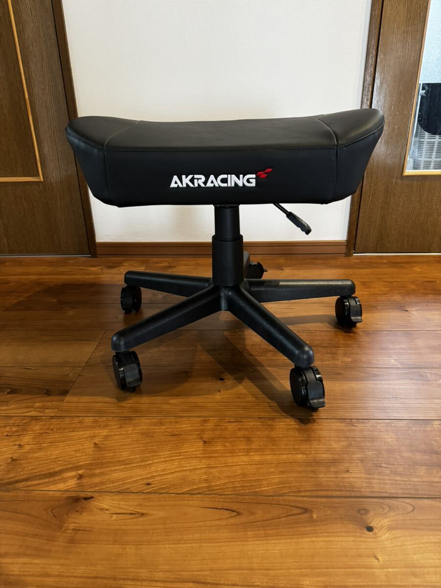 エーケーレーシング AKRacing オットマン ブラック 超美品 ゲーミングチェア 黒の画像1