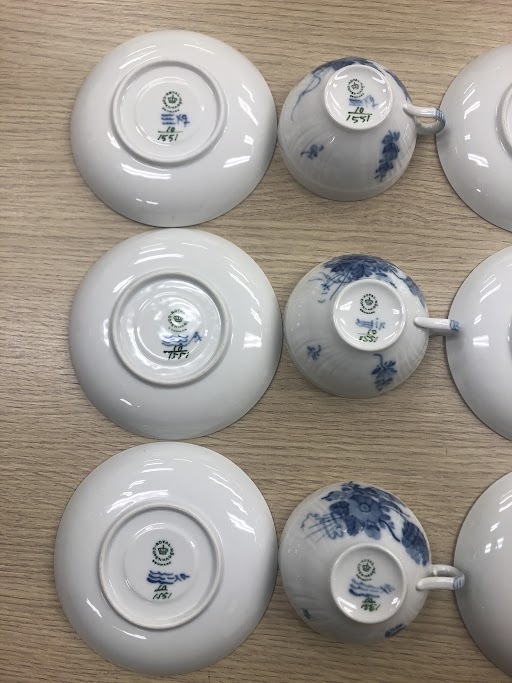 #9928 ロイヤルコペンハーゲン ROYAL COPENHAGEN カップ&ソーサーセット 6セット （ソーサー一枚カケ有）_画像6