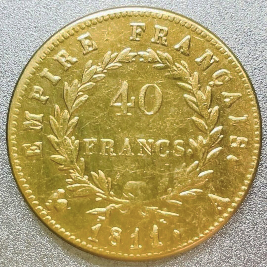 フランス ナポレオン1世 40フラン金貨 1811 A　レプリカコイン_画像2