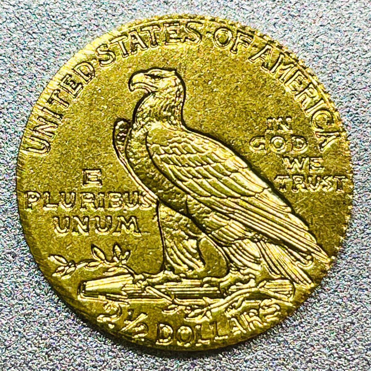 インディアンヘッド 2.5ドル金貨 1913年　レプリカコイン_画像2