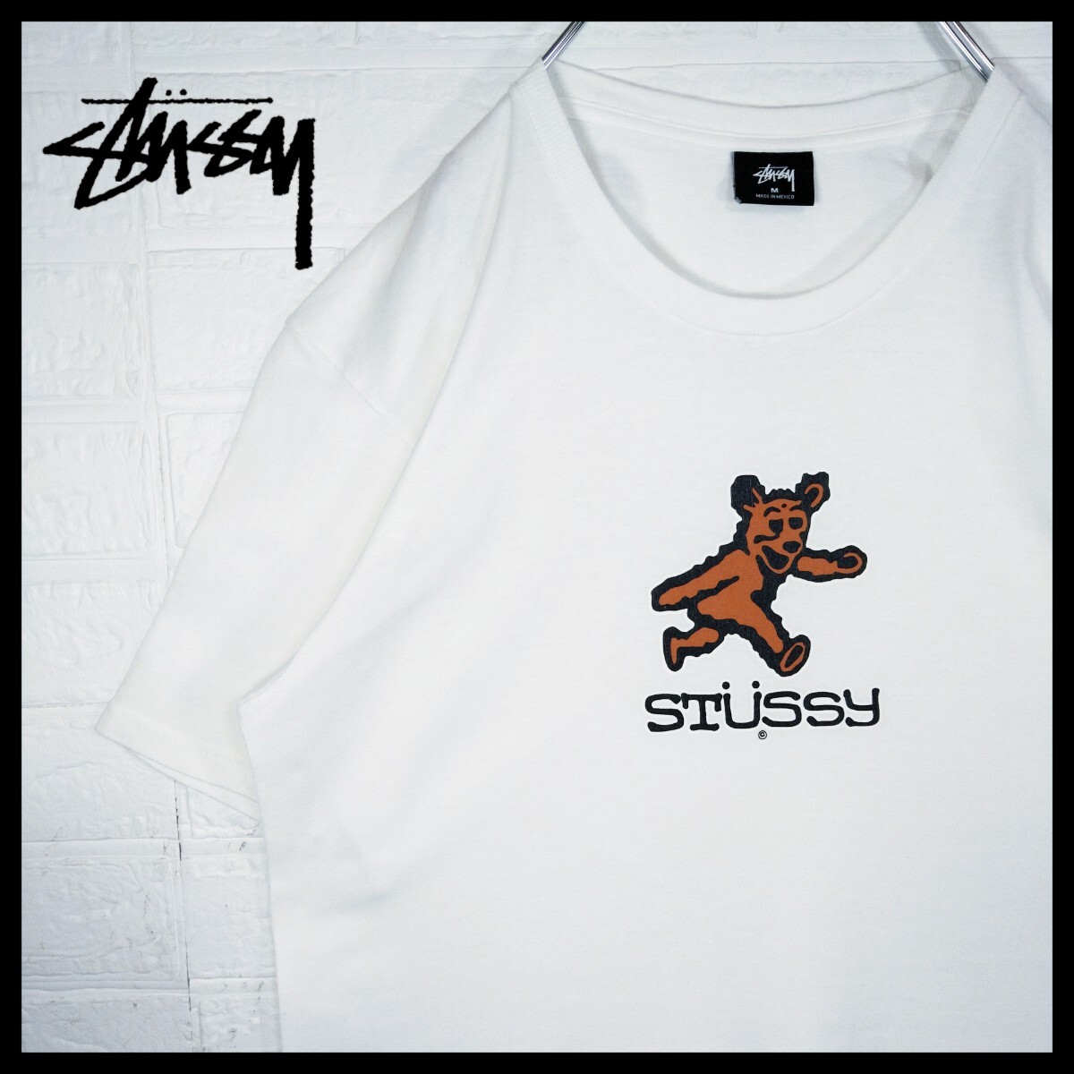 【STUSSY】オールドアートワーク　ベアーロゴ　Tシャツ