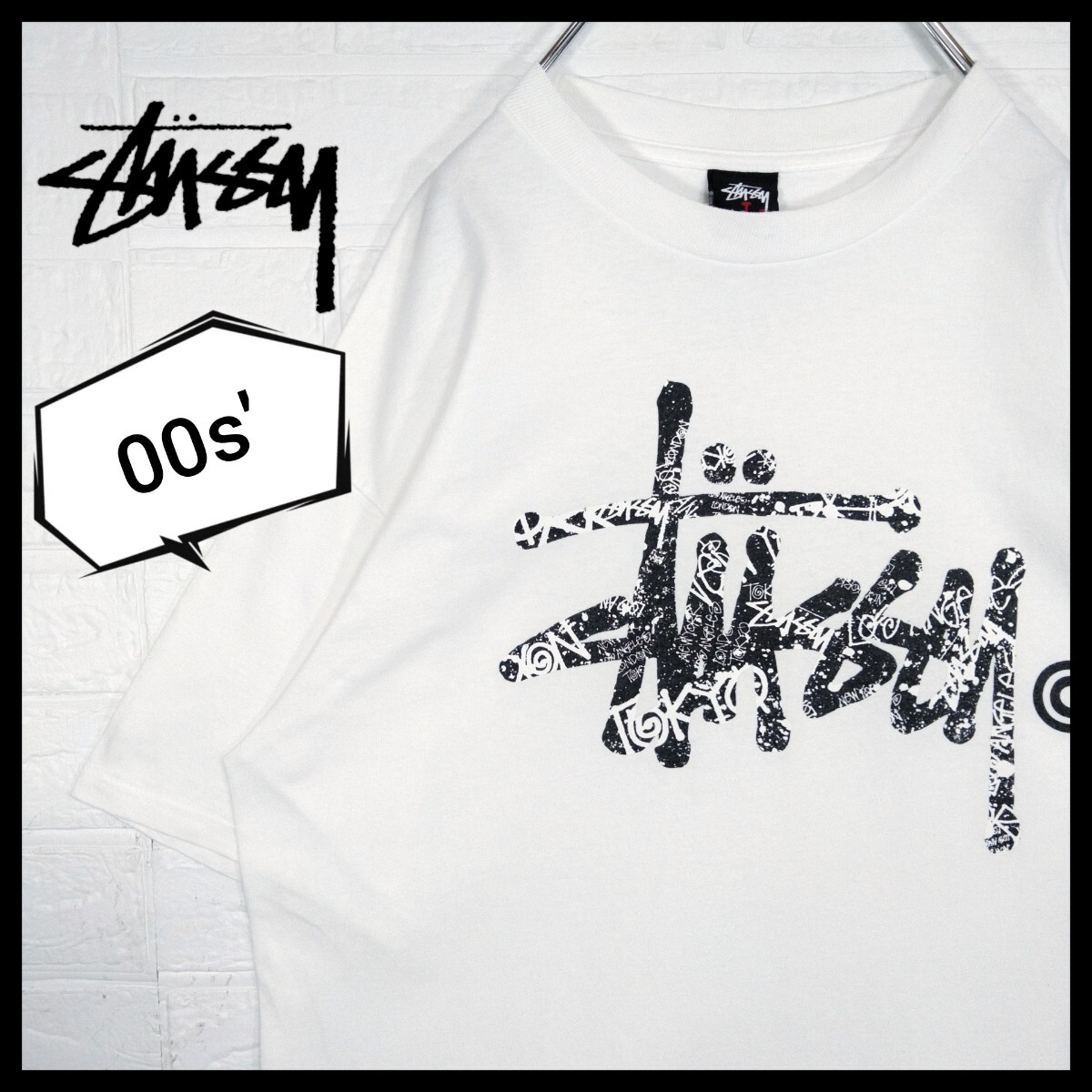 [Stussy] 00s'vintage Big Logo T -Fork