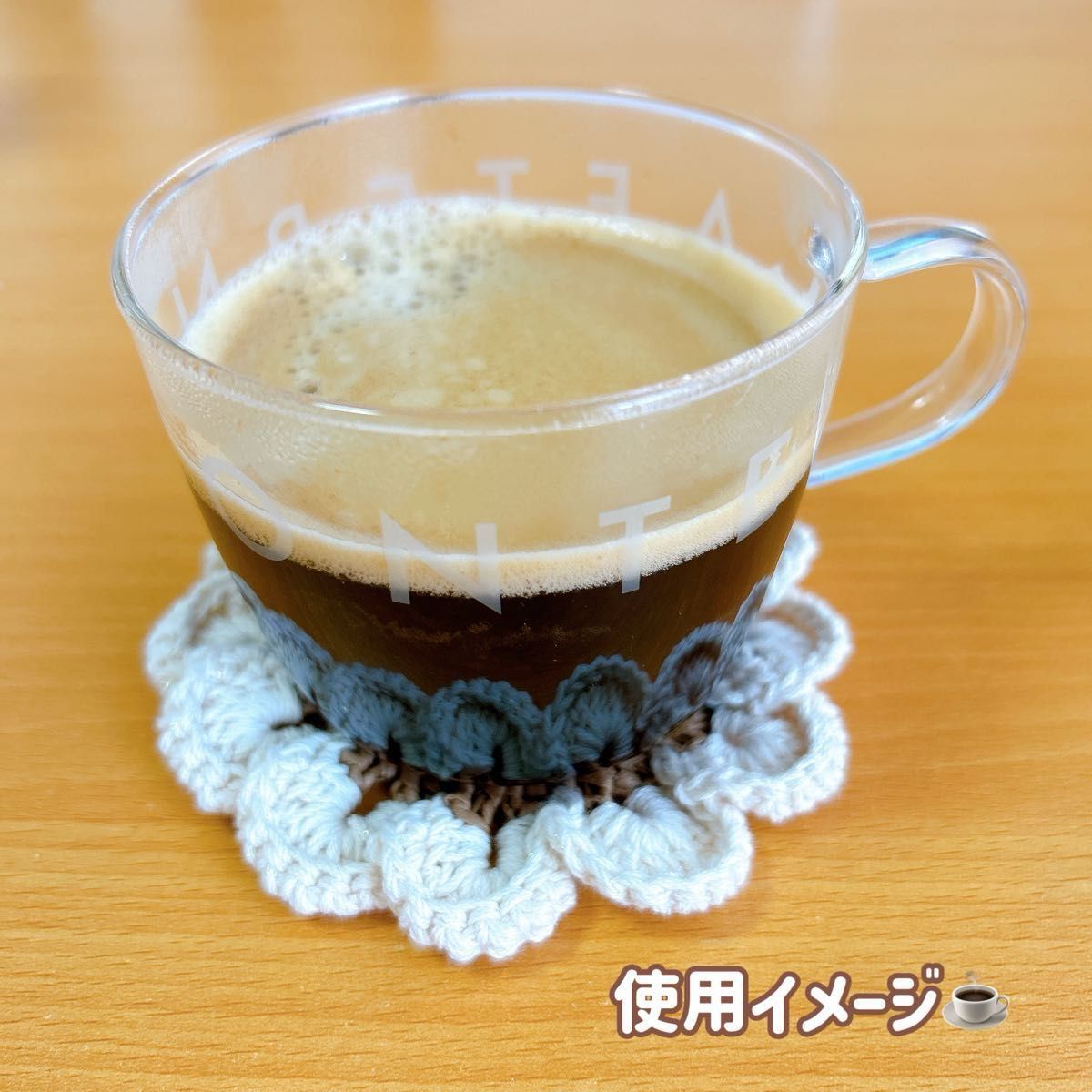 コースター ハンドメイド かぎ針編み 北欧  花 コーヒー ティー ナチュラル おうちカフェ カフェ シンプル