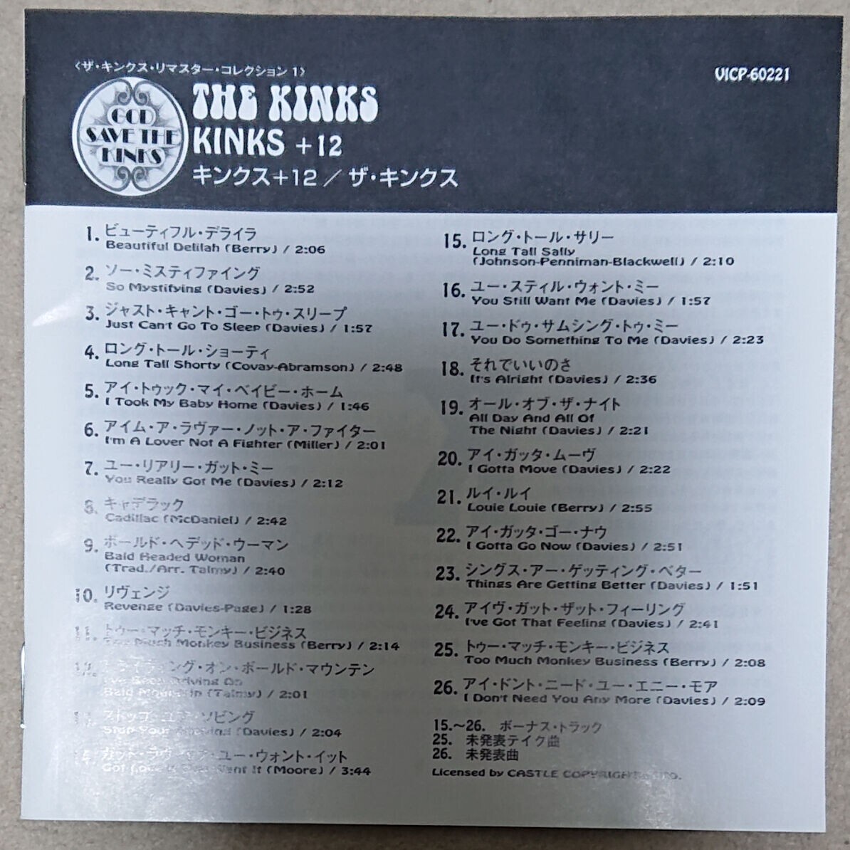 【CD】ザ・キンクス/キンクス+12 The Kinks《sample/国内盤》の画像5