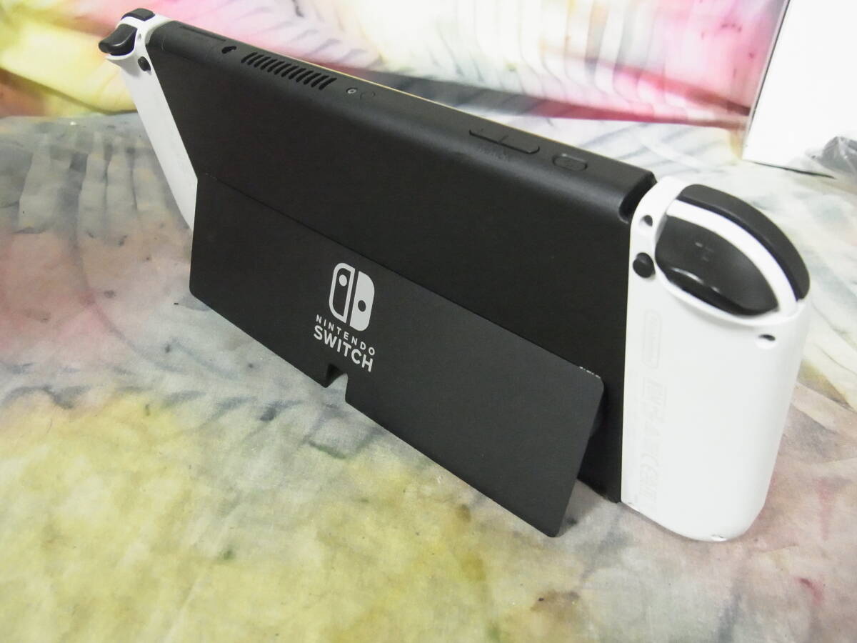 1円～ ニンテンドースイッチ/Nintendo switch 有機ELモデル 本体 セット ホワイト/白 初期化/動作確認済み 箱付きの画像4