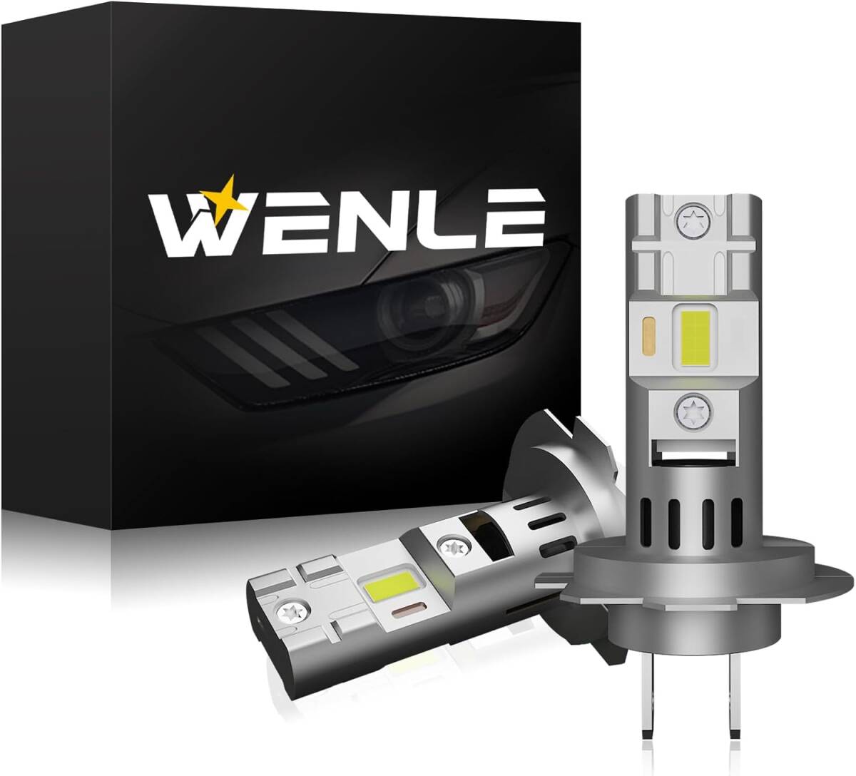 H7 WENLE(ウエンレ) 新規 純正ハロゲンサイズ+爆光18000LM H7 led ヘッドライト 車/バイク用 車検対応 一_画像1