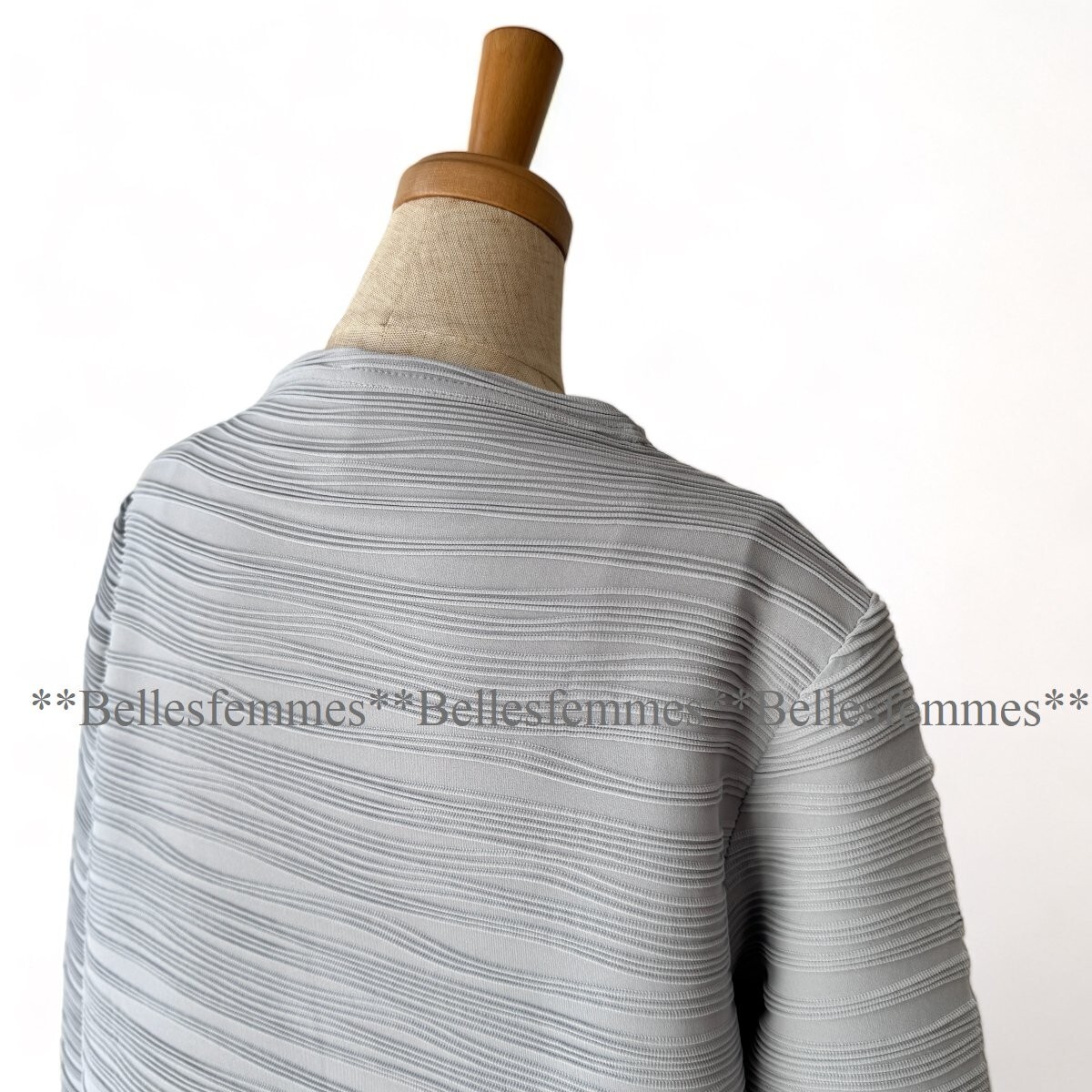 *Belles** new goods * postage 185 jpy * spring * wave pleat tunic * standard popular * bottleneck *. travel .* hip line . cover *20207* light gray 