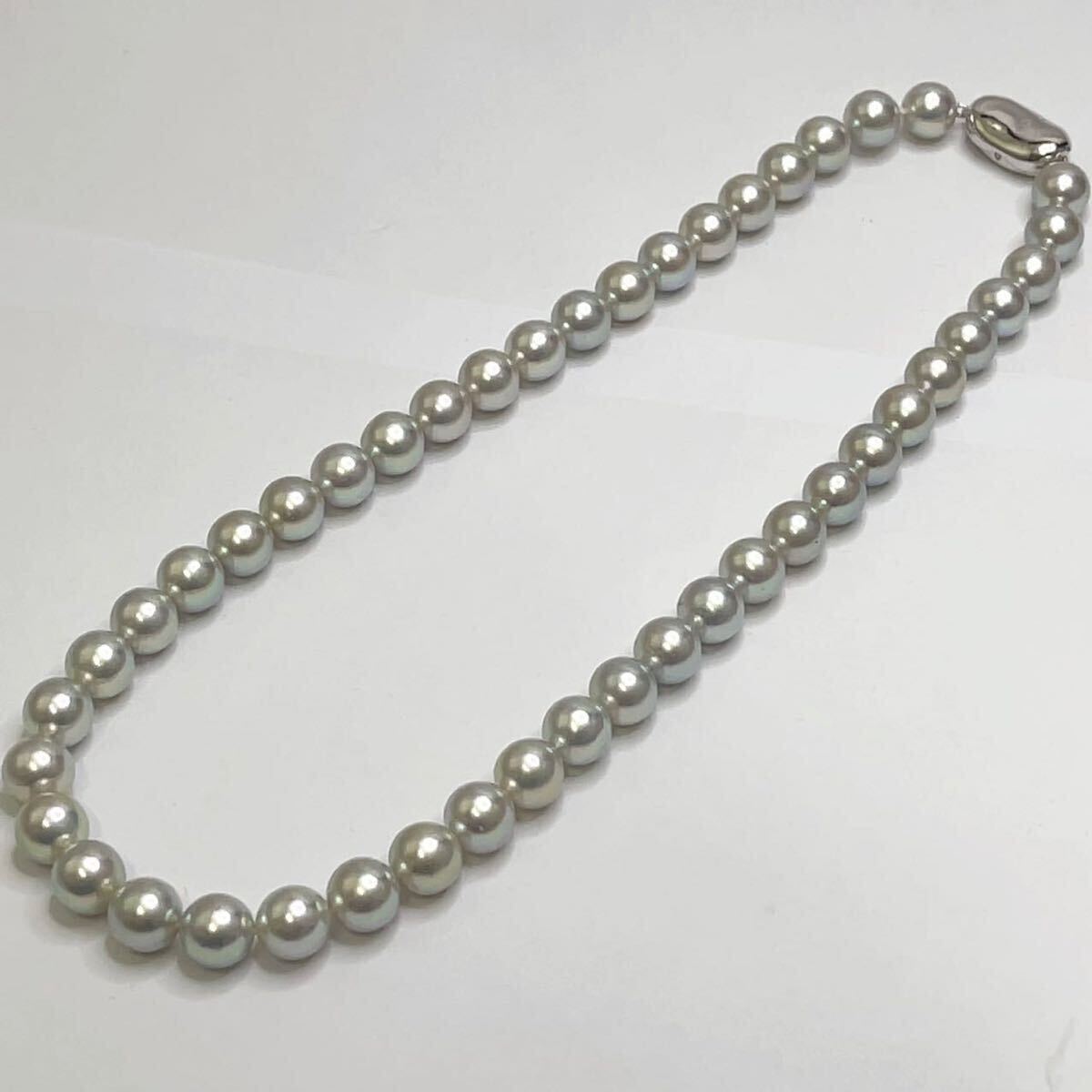  豪華 本真珠 アコヤ真珠 あこや 真珠ネックレス ペンダント 留め具SILVER PAT.PENDING 玉径8.8mm 約46.2g AA2926CNの画像5