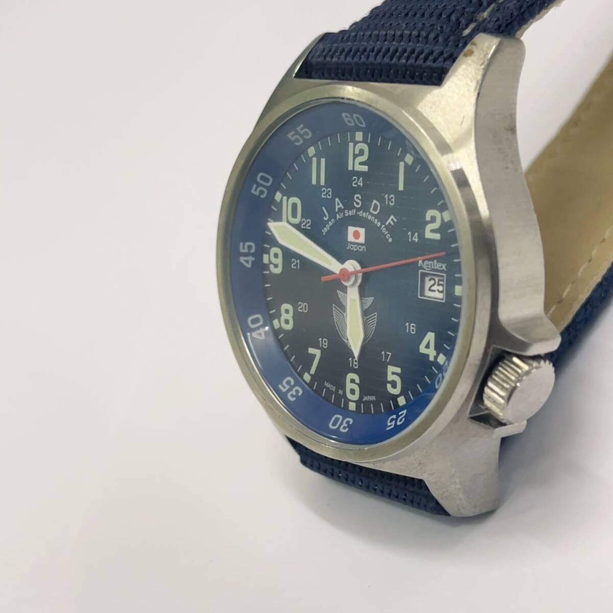 Kentex kentex JSDF aviation self .. model men's wristwatch quartz blue face S455M operation goods 
