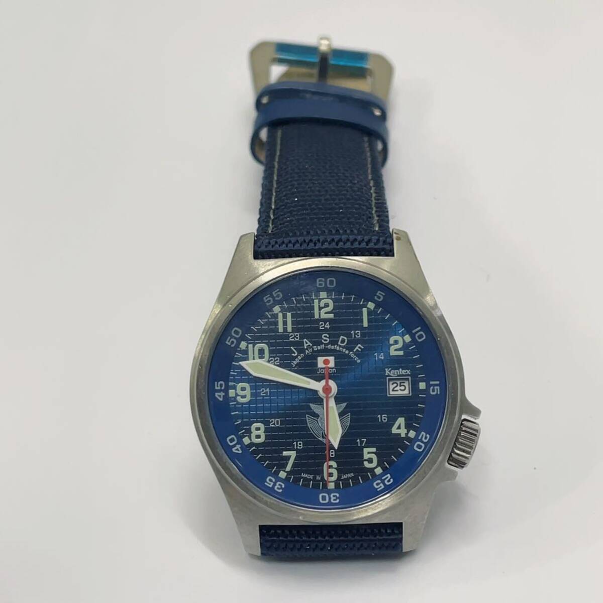 Kentex kentex JSDF aviation self .. model men's wristwatch quartz blue face S455M operation goods 