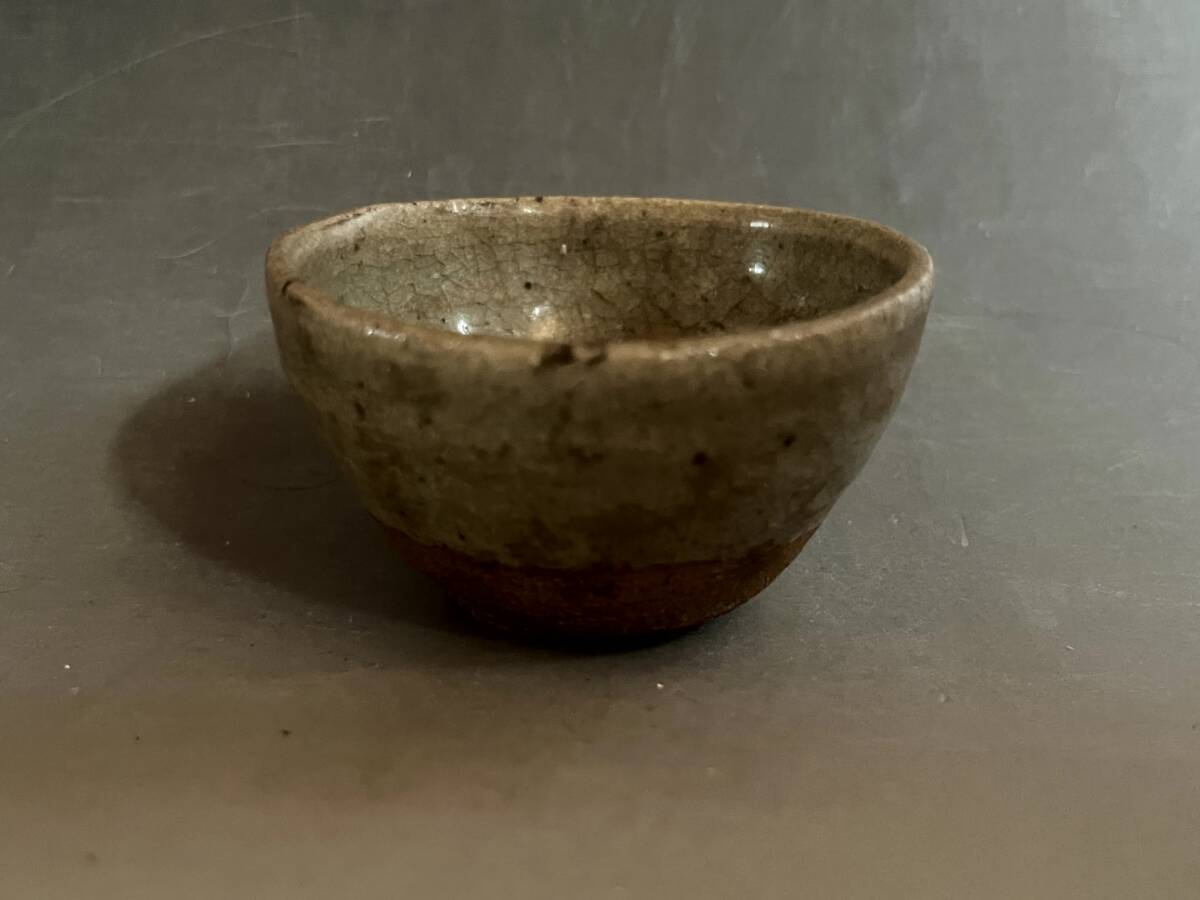 #(50) plain Karatsu sake cup ( old Karatsu super name goods ) sake cup sake cup guinomi rare sake cup and bottle kind old fine art era thing antique goods #