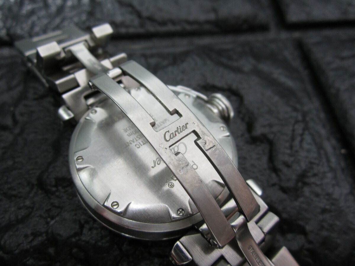 ガラス綺麗！ カルティエ パシャC 自動巻き デイト 腕時計 メンズの画像8