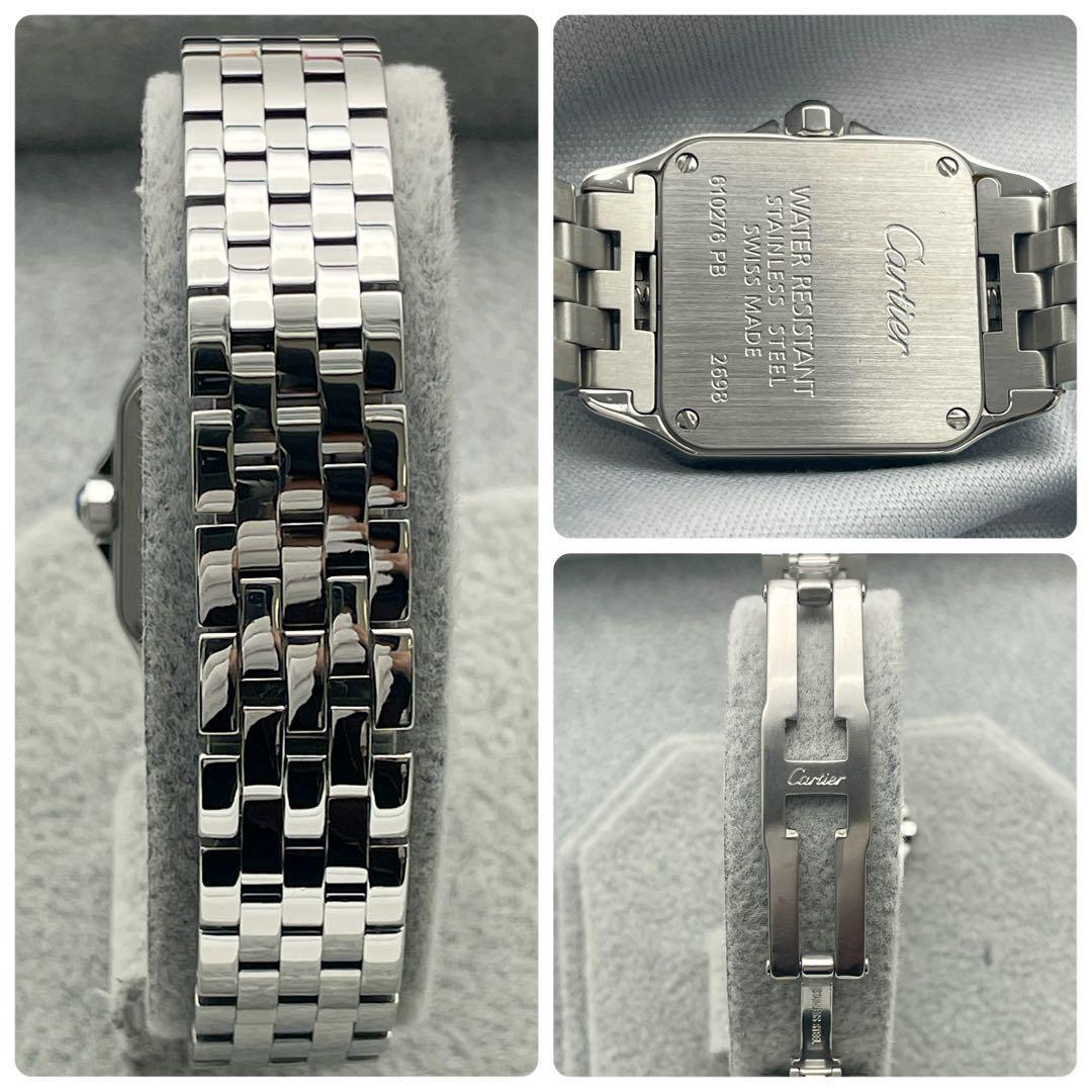 T653 分解整備・磨き済 Cartier カルティエ サントス デュモワゼルSM デュモアゼル 2698 ステンレスケースブレス クォーツ 電池式 腕時計の画像9