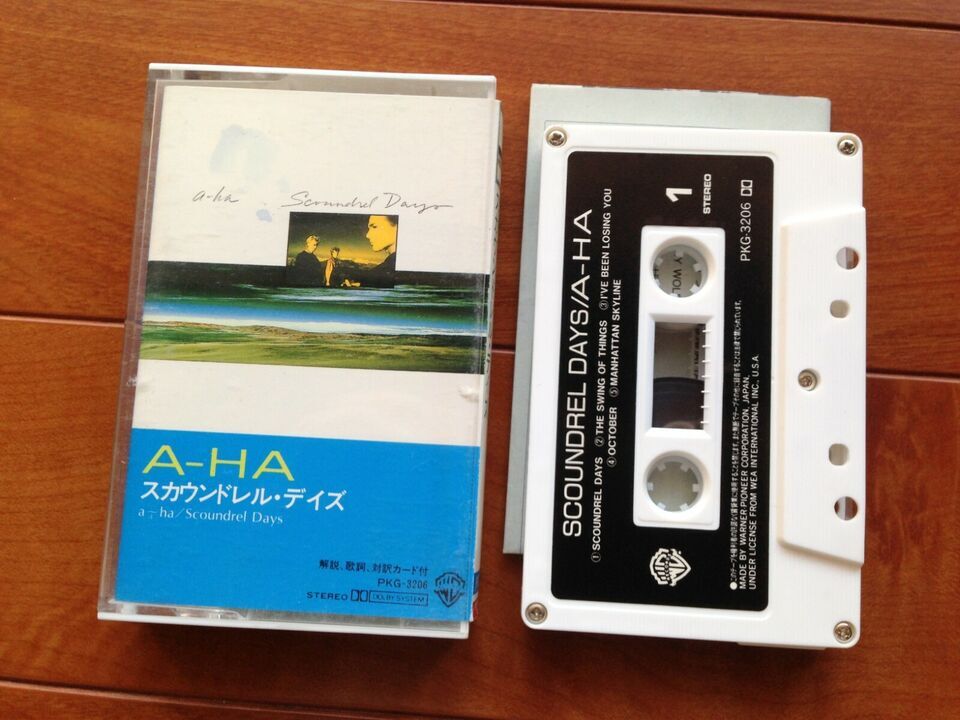 1986年A-haスカウンドレル デイズScoundrel Days Japan Vintage Cassette 80's MTV Synth Pop new wave electro disco antique collectibleの画像4