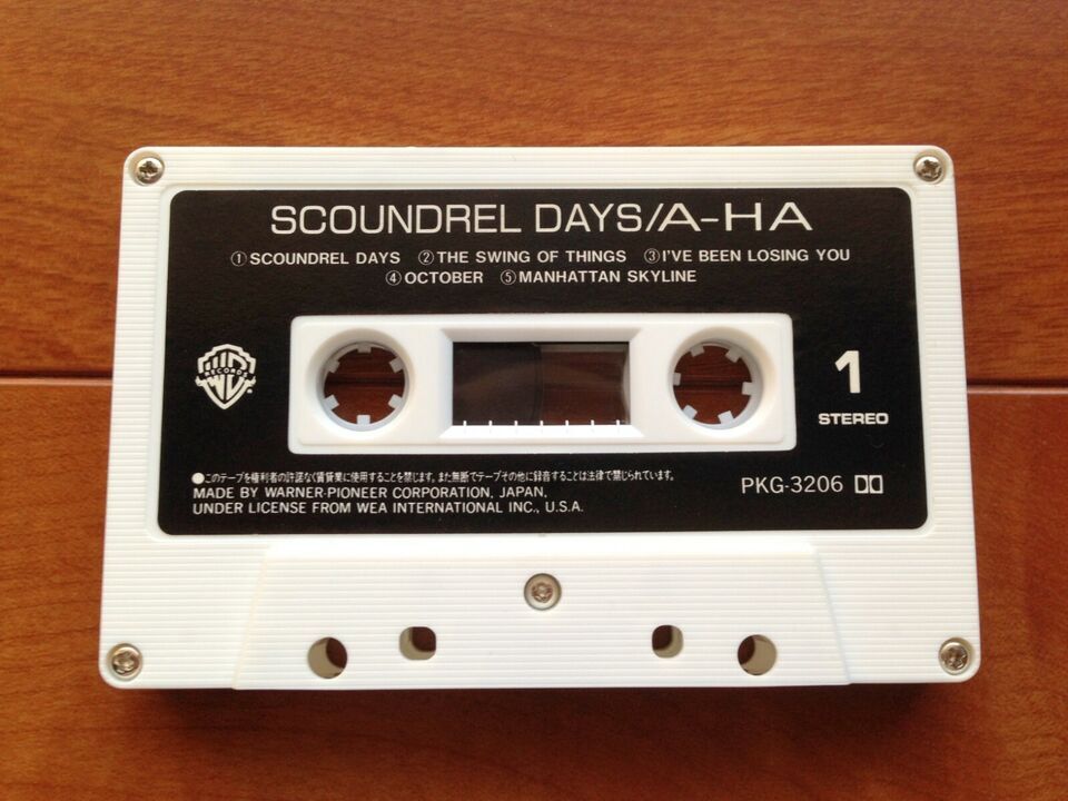 1986年A-haスカウンドレル デイズScoundrel Days Japan Vintage Cassette 80's MTV Synth Pop new wave electro disco antique collectibleの画像6