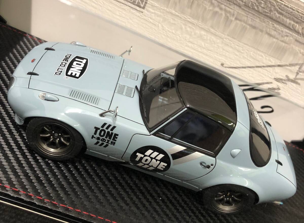 未使用保管品 イグニッションモデル Toyota Sports 800 NOB Hachi 2023 TAS Ver Light Gray 1:18 Scale 3292の画像2