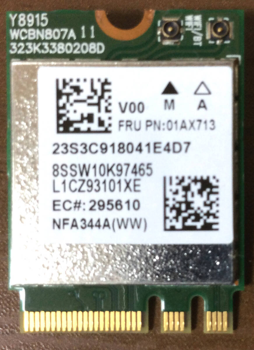 WiFi5/Bluetooth4.2 M.2インターフェイス アダプター ノートパソコン用 Lenovo ThinkCentre M715q付属 FRU PN: 01AX713の画像3