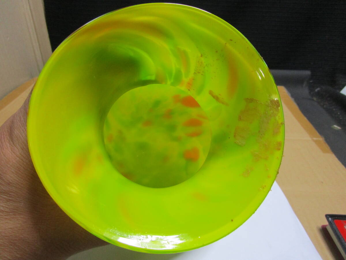 O.80.55～レトロ ガラス製 花瓶 KAMEI GLASS OSAKAの画像5