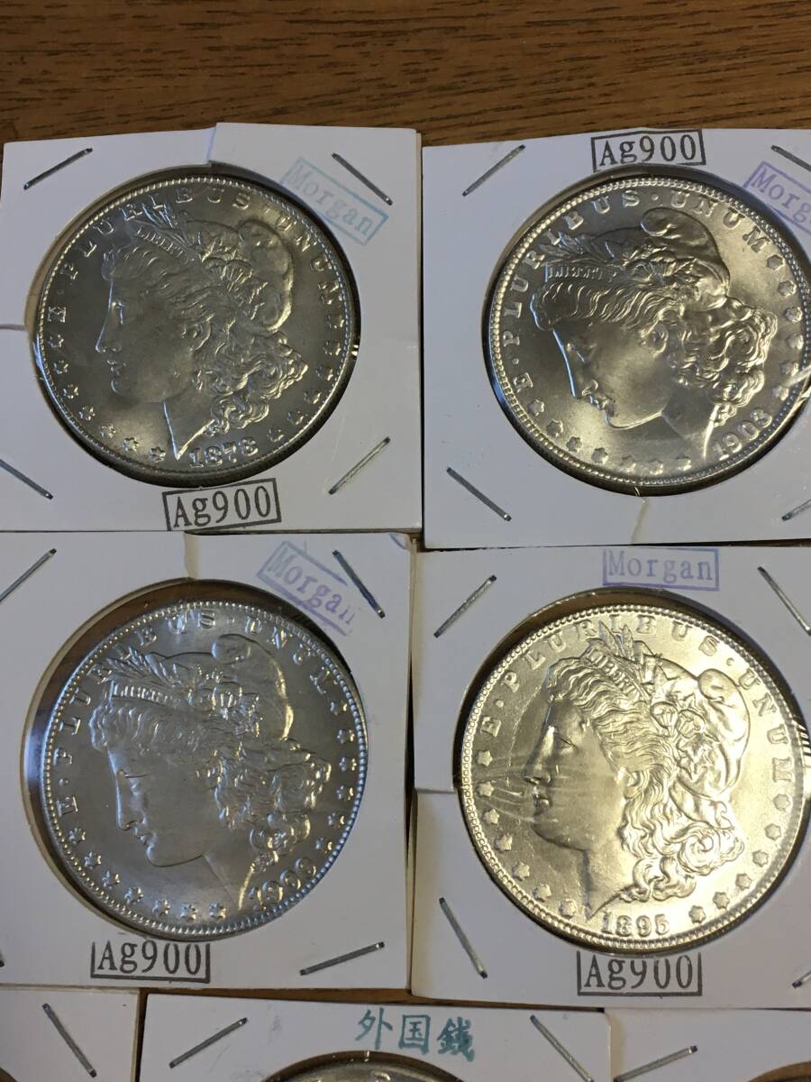 SJ5）アメリカ古銭 貨幣モルガン、ピース・ダラー 2種 合計13枚の画像2