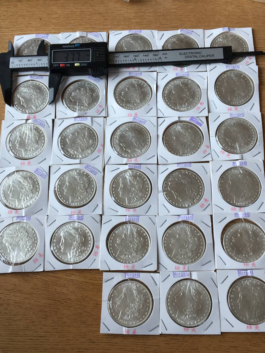 SJ40)アメリカ古銭 モルガン・ダラー コイン28枚 貨幣コレクター放出品！の画像1