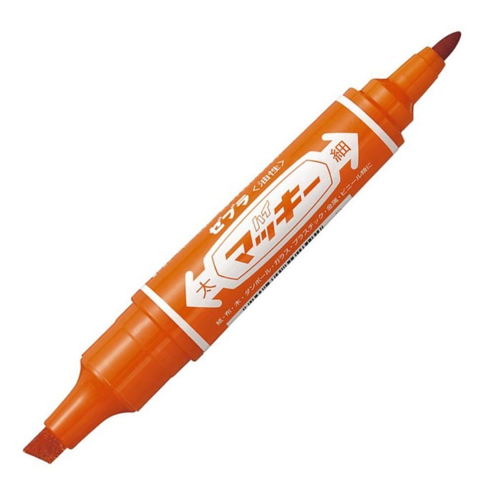 ゼブラ 油性ペン ハイマッキー オレンジ 10本 B-MO-150-MC-OR_画像1