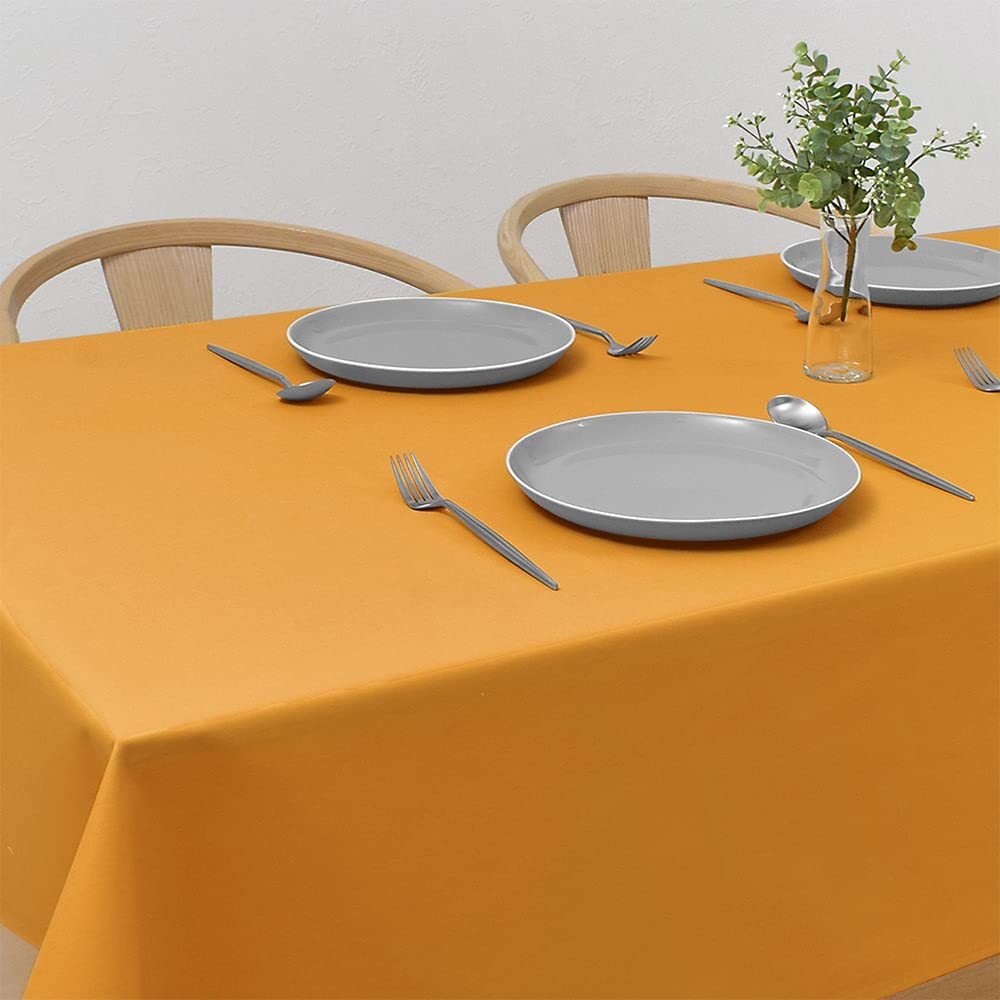 スタイルデコール(STYLE Decor) テーブルクロス 綿100% おしゃれ 長方形 北欧 120×150cm スタンダード 無地 オレンジ_画像2
