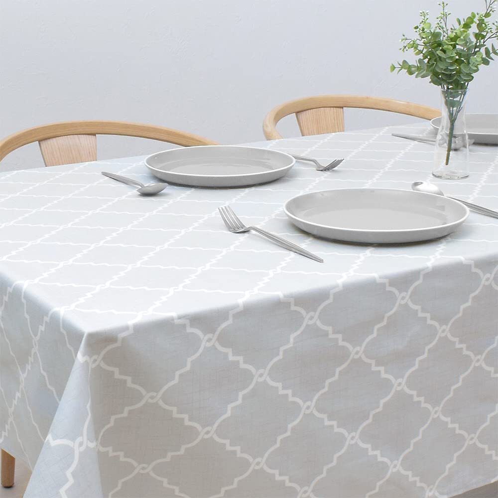 スタイルデコール(STYLE Decor) テーブルクロス 綿100% おしゃれ 長方形 北欧 120×150cm スタンダード グレー シンプ_画像2