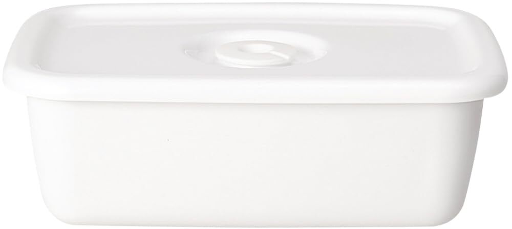 野田琺瑯 ホワイトシリーズ 保存容器 レクタングル深型M 密閉蓋付 日本製 WFM-M_画像1