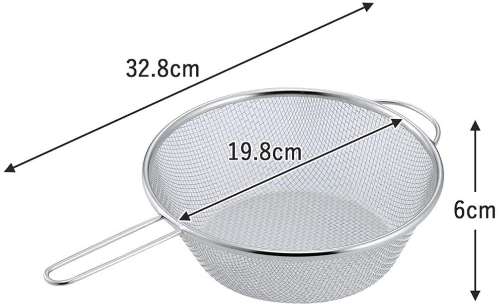 下村企販 ざる フライパン用 ゆであげ 便利でごザル 20cm 【日本製】 ステンレス 水切り 41579 燕三条_画像6