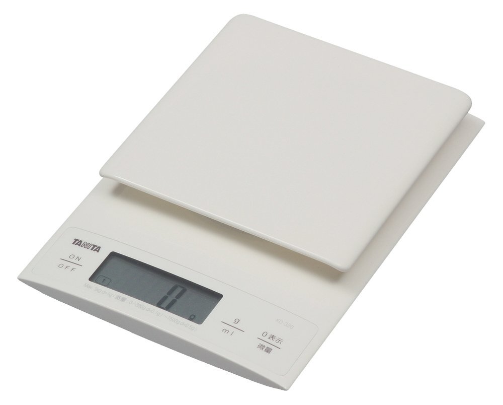 タニタ クッキングスケール キッチン はかり 料理 デジタル 3kg 0.1g単位 ホワイト KD-320 WH_画像1