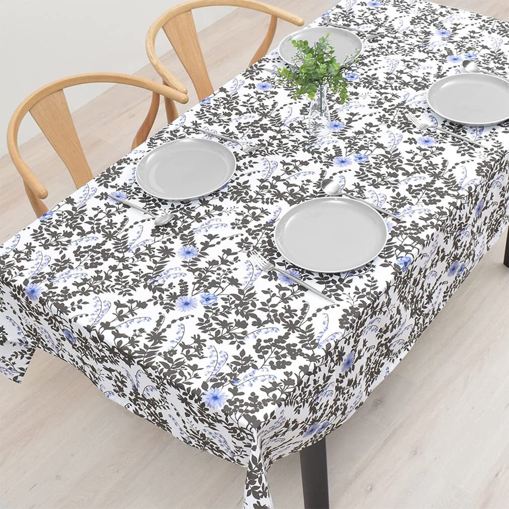スタイルデコール(STYLE Decor) テーブルクロス 綿100% おしゃれ 長方形 北欧 142×210cm スタンダード 花柄 植物 ブ_画像1