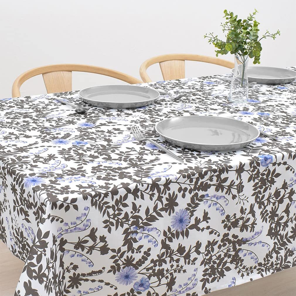 スタイルデコール(STYLE Decor) テーブルクロス 綿100% おしゃれ 長方形 北欧 142×210cm スタンダード 花柄 植物 ブ_画像2