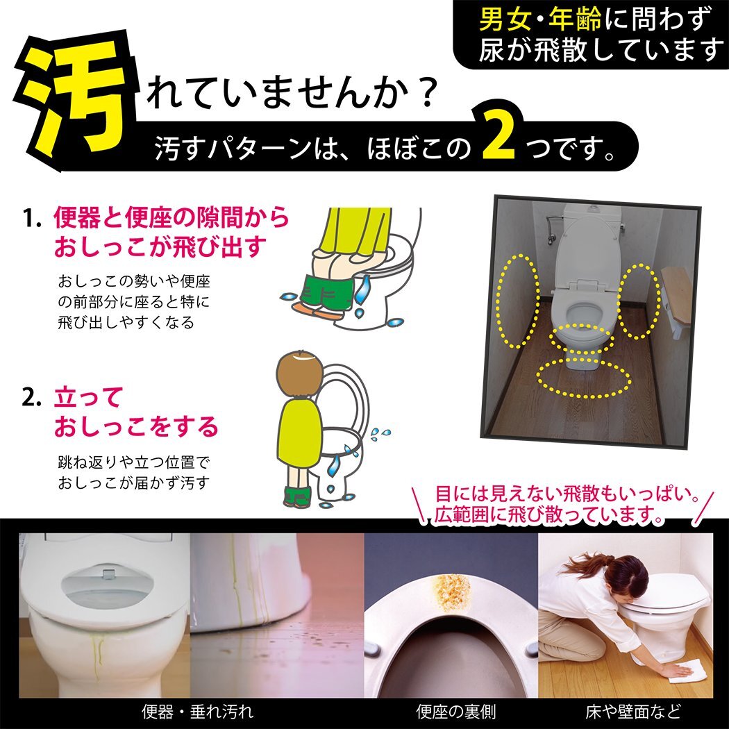 サンコー トイレ 汚れ防止 パット おしっこ吸うパット 30コ入 掃除 飛び散り 臭い対策 ホワイト 日本製 AE-92_画像4
