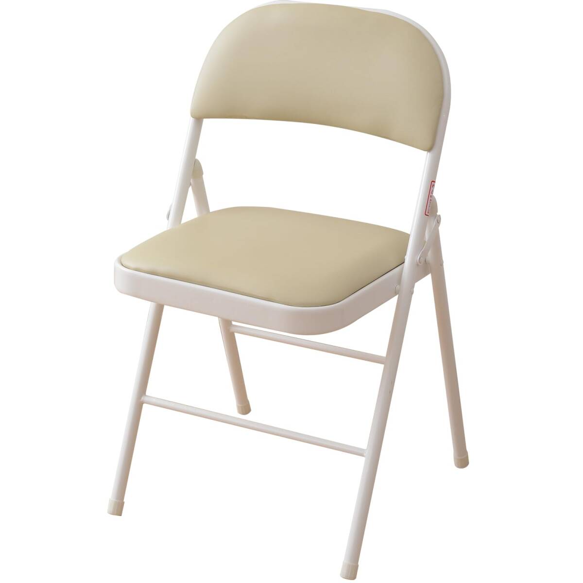 [山善] 折りたたみ パイプ 椅子 座面ゆったり39×39cm コンパクト収納 完成品 アイボリー/ホワイト YMC-22(IV/WH) 在宅勤_画像1