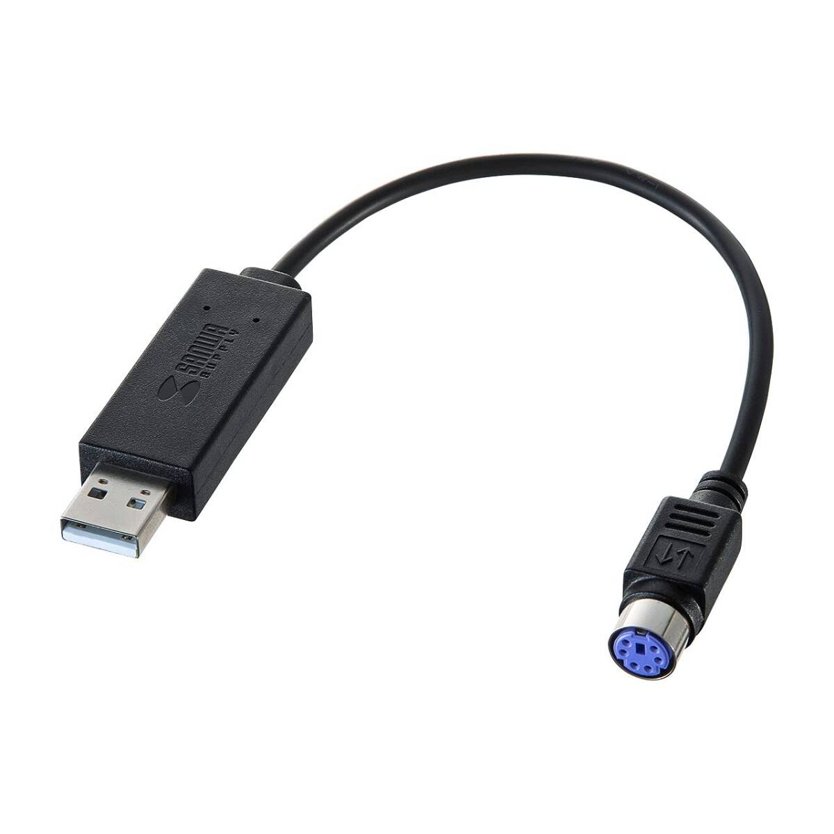 サンワサプライ USB-PS/2変換コンバータ(USB Aコネクタオス-ミニDIN6pinメス) USB-CVPS5の画像1