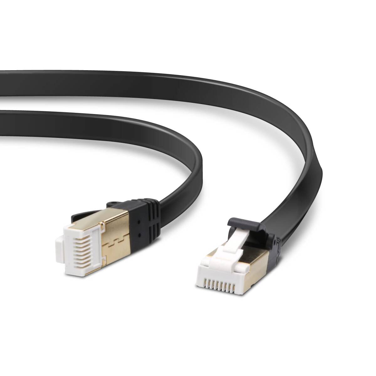  Elecom LAN cable Cat7 nail breaking prevention Flat 3m black ECLD-TWSFT/BK3