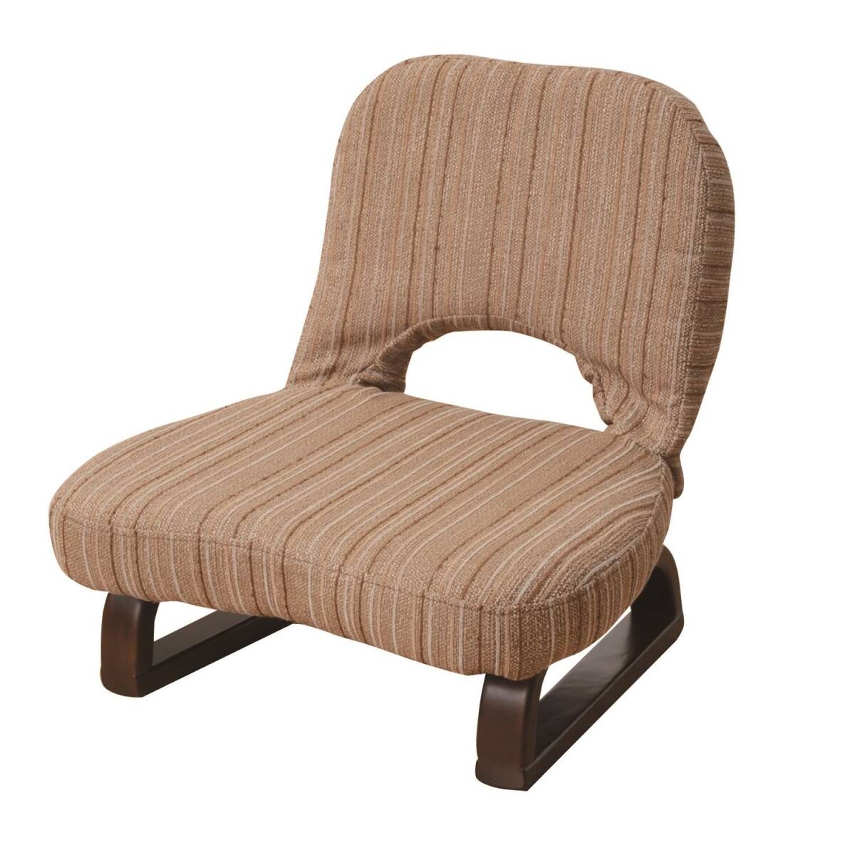 [山善] 座椅子 コンパクト 座敷用椅子 あぐら座椅子 幅46cm 折りたたみ こたつ用 完成品 ストライプ AGR-45(VS1)_画像1
