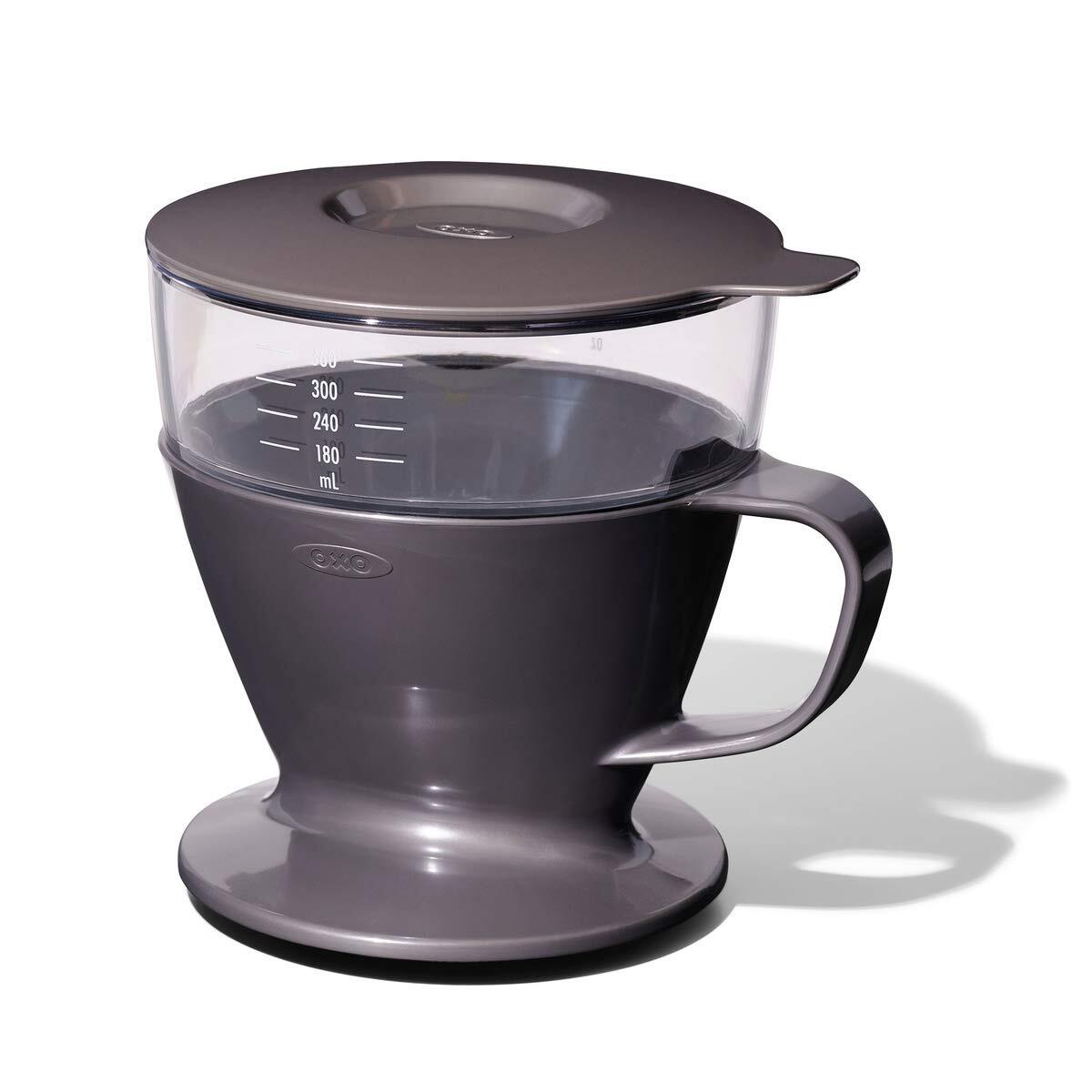 OXO コーヒー ドリッパー 湯量?自動でドリップスピード調整 オートドリップ コーヒーメーカー 1~2杯 360ml チャコールグレー_画像2