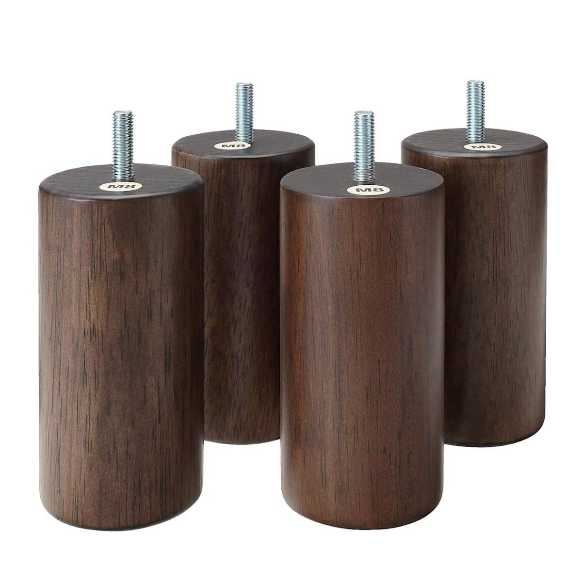  Muji Ryohin wooden legs *12cm/ Brown (M8) 4 pcs set 02529413