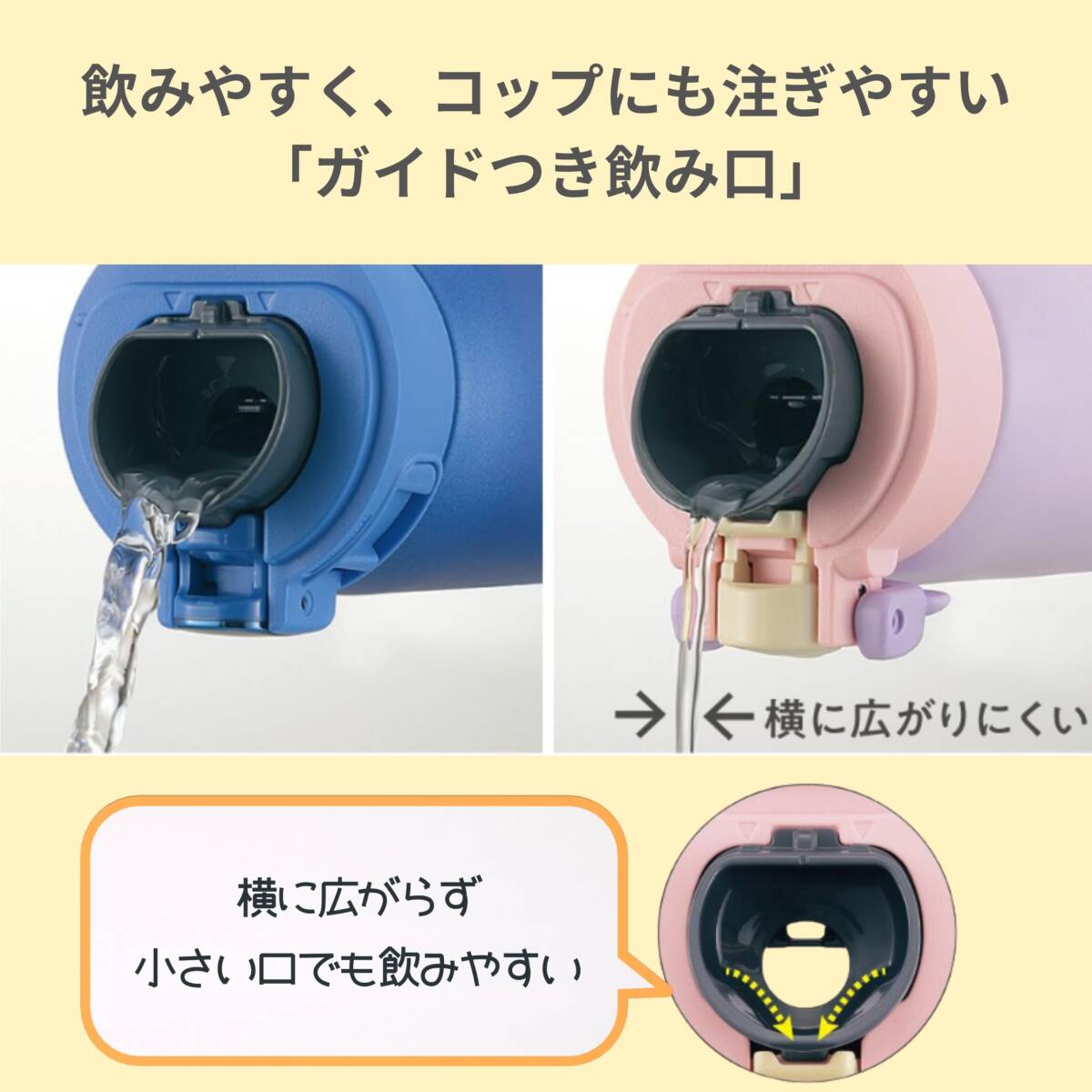 象印 ( ZOJIRUSHI ) 水筒 子供用 キッズ ワンタッチ ステンレスマグ シームレス 0.48L チェリーピンク SM-UA48-PZの画像6