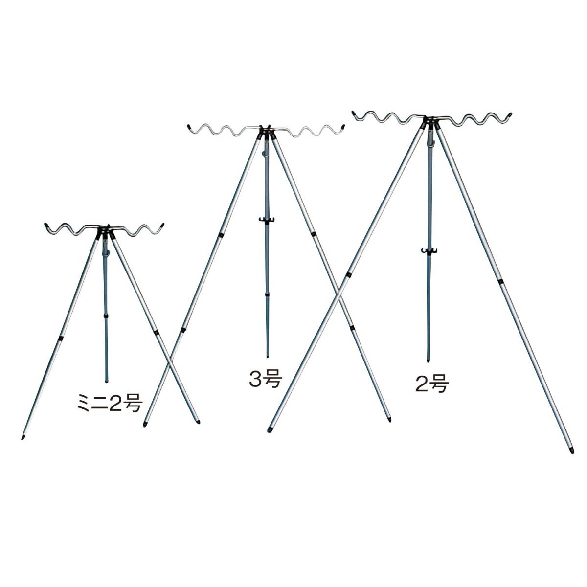 第一精工ロッドホルダー(竿受け) サーフ三脚アルミスーパーミニ3号 釣り シルバー_画像2